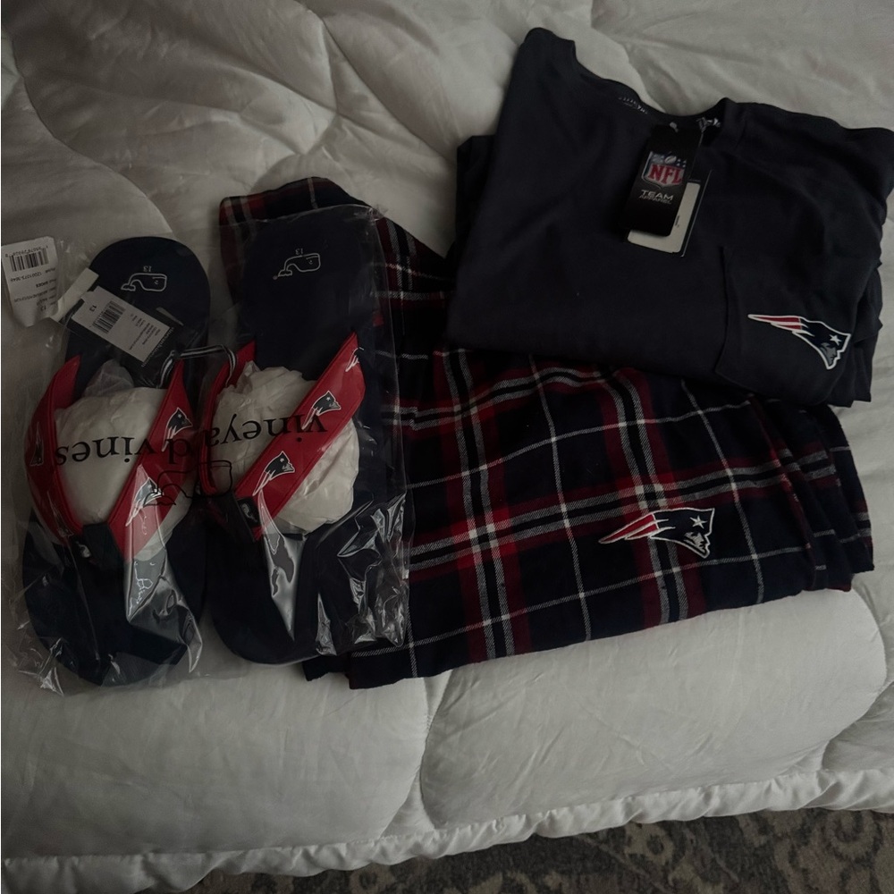 Men's Pajama Set - Navy and Patriots Gear Bundle